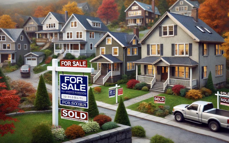 Row houses for sale.
