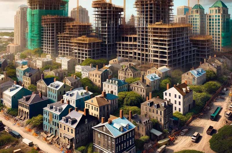 Image of developing city.