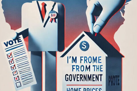 A man holding voting list.