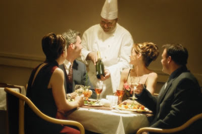 Chef show campaign to guests.