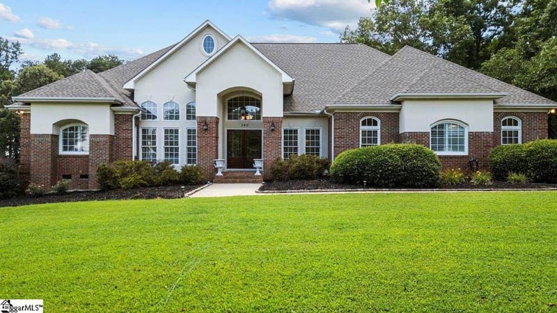 Front view of big house for sale
